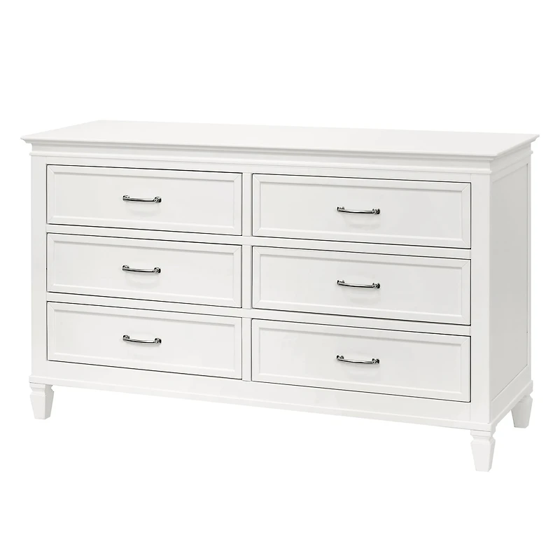 Commode 6 Tiroirs Darlington - Blanc Chaud