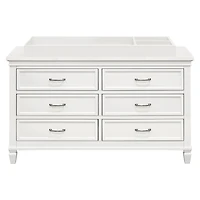 Commode 6 Tiroirs Darlington - Blanc Chaud
