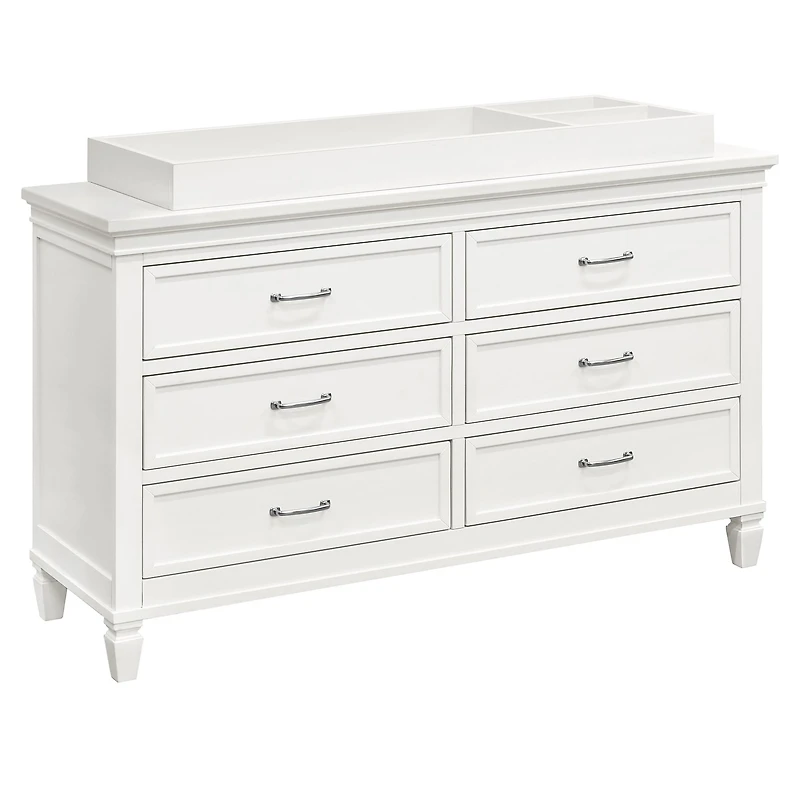 Commode 6 Tiroirs Darlington - Blanc Chaud