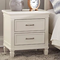 Table de Nuit Darlington - Blanc Chaud