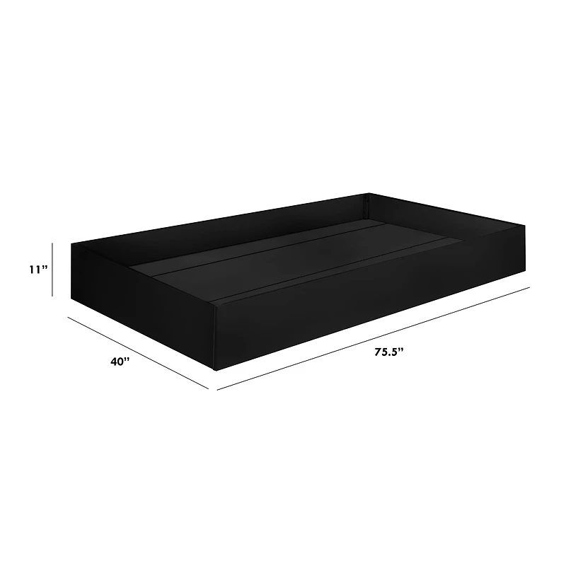 Universal Twin Storage Trundle Bed - Black