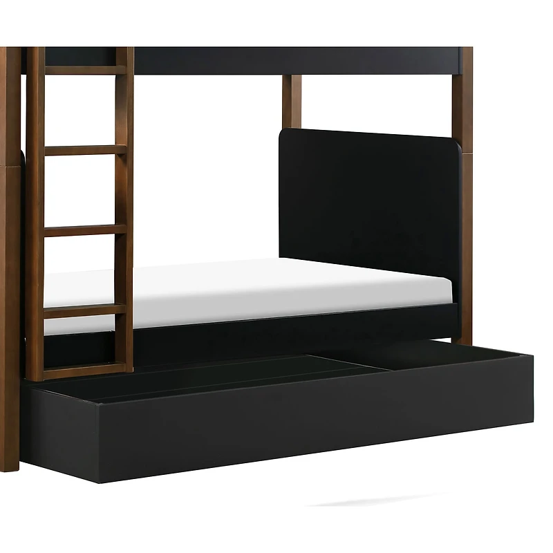 Universal Twin Storage Trundle Bed - Black
