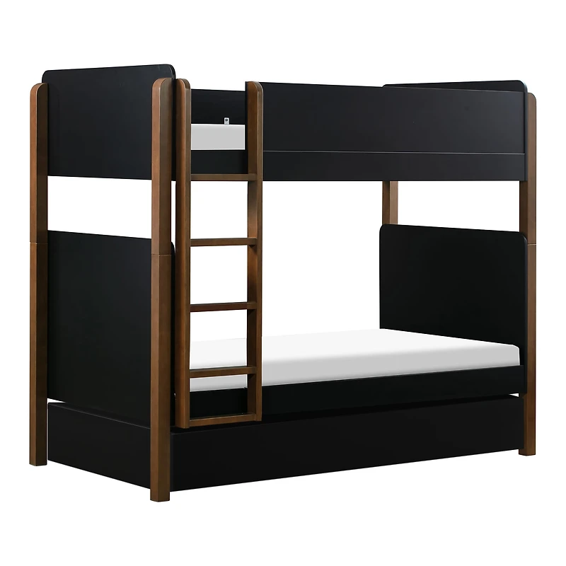 Universal Twin Storage Trundle Bed - Black
