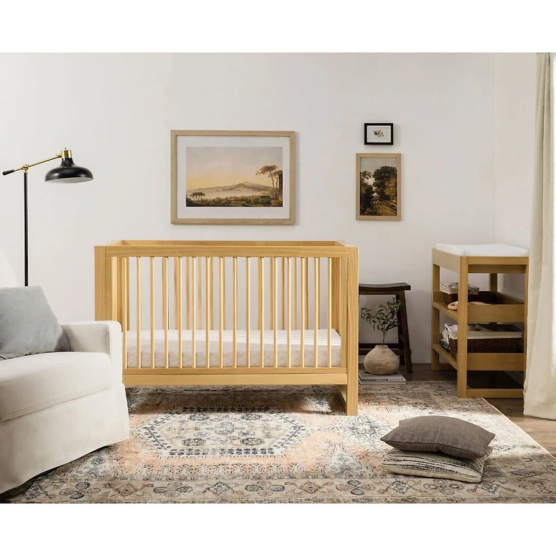 Nantucket 3-in-1 Convertible Crib with Toddler Bed Conversion Kit - Honey