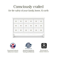 Liberty 9 Drawers Dresser -  Warm White  