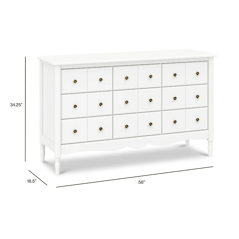Liberty 9 Drawers Dresser -  Warm White  
