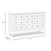 Liberty 9 Drawers Dresser -  Warm White  