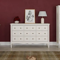 Liberty 9 Drawers Dresser -  Warm White  