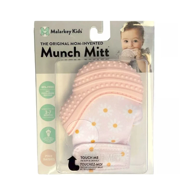 Munch Mitt Pink - Daisies