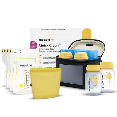 All-in-One Breast Milk Storage Set with 150 ml & 250 ml Bottles