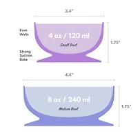 Bol Succion IncrediBowls Paquet de 2 - Mauve Lilas