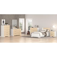 Twin Bed - White Natural