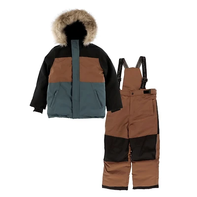Colorblock Two Pieces Snowsuit 2-10y