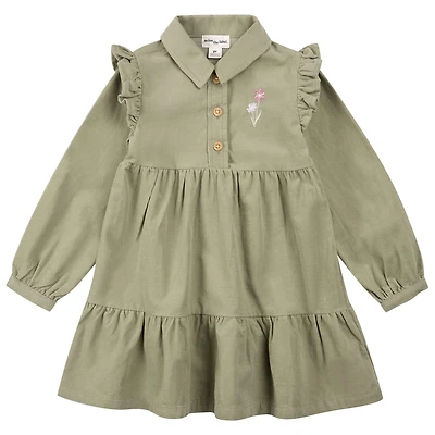 Robe Côtelée Fleurs 2-10ans