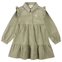 Robe Côtelée Fleurs 2-10ans
