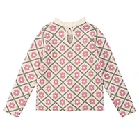 Flowers Mock Neck Sweater 2-10