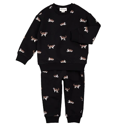 St Bernard Fleece Set 3-24m