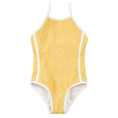 Maillot UV Une Pièce Hibiscus 3-6ans