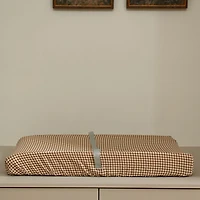 Housse Matelas à Langer- Vichy Brun