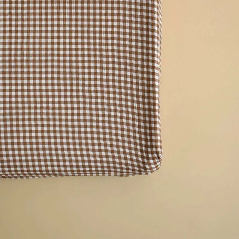 Housse Matelas à Langer- Vichy Brun