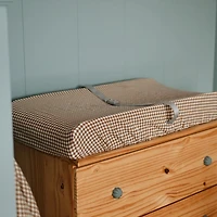 Housse Matelas à Langer- Vichy Brun