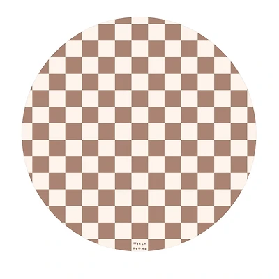 Tapis Catch All pour les repas et les jeux – Damier caramel