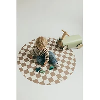 Tapis Catch All pour les repas et les jeux – Damier caramel