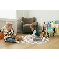 Tapis Catch All pour les repas et les jeux – Damier caramel