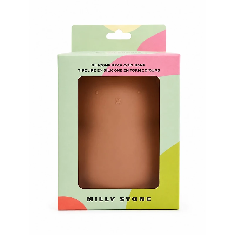 Silicone Piggy Bank – Bear – Warm Cocoa
