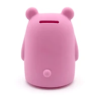 Silicone Piggy Bank – Bear – Strawberry Milk
