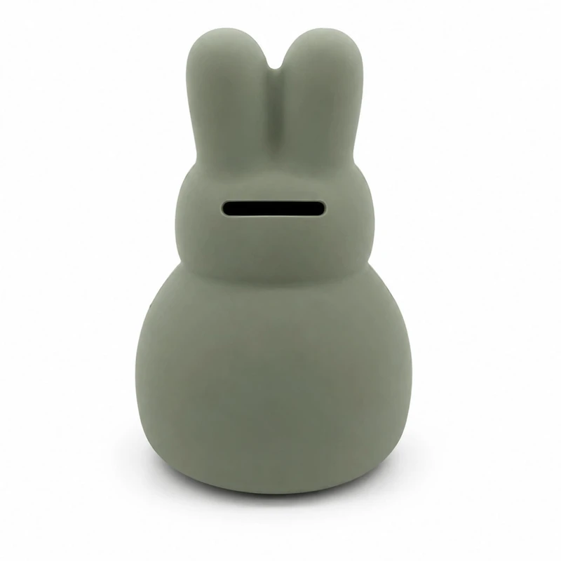 Silicone Piggy Bank – Bunny – Sage Green