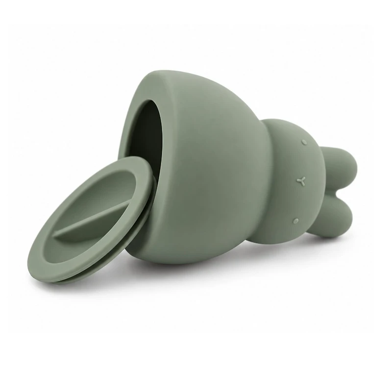 Tirelire en silicone – Lapin – Vert sauge