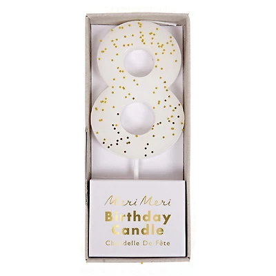 Bougie Numéro 8 Couleur Blanche