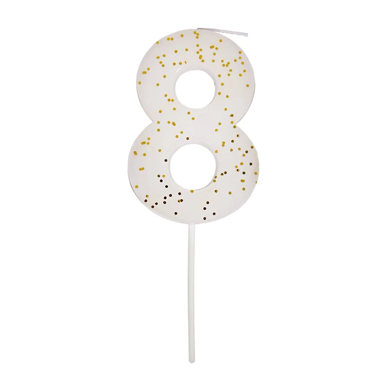 Bougie Numéro 8 Couleur Blanche