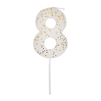 Bougie Numéro 8 Couleur Blanche