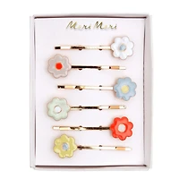 Barrettes à Émail Fleurs (6)