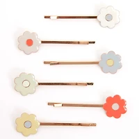 Barrettes à Émail Fleurs (6)