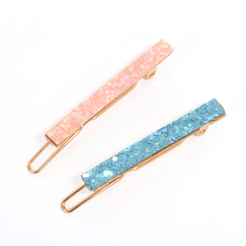 Glitter Rainbow Hair Clips (6)