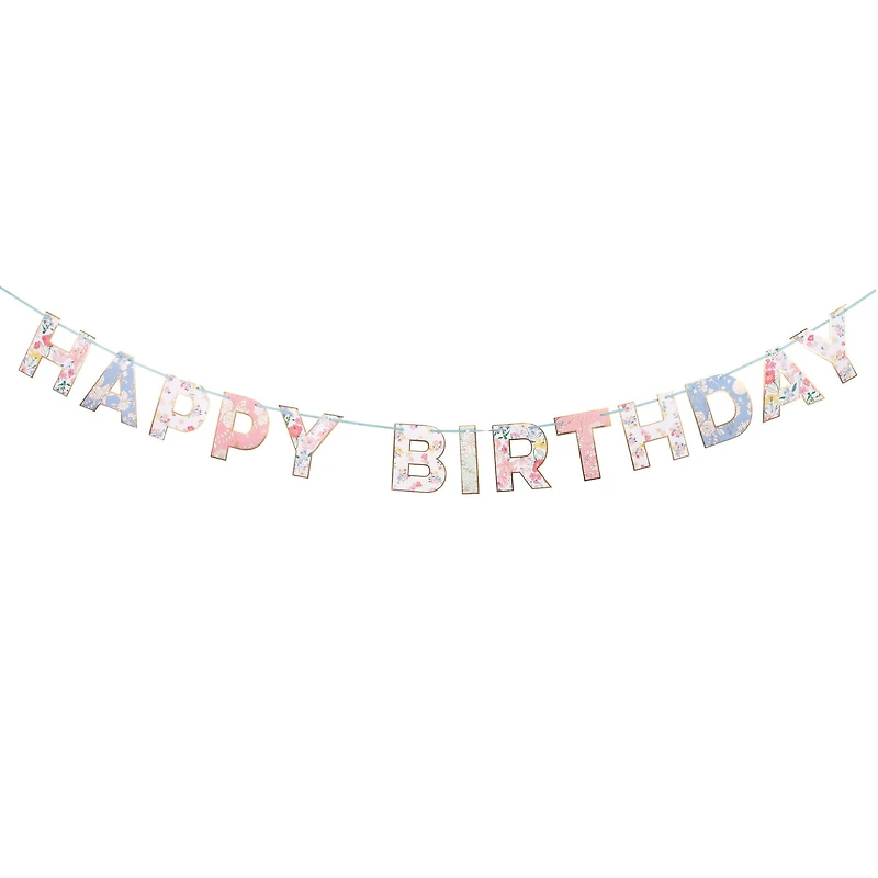 Guirlande Happy Birthday - Jardin Anglais