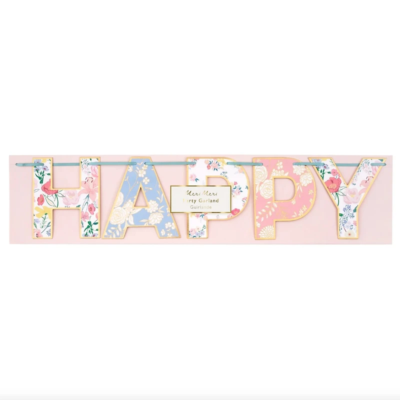 Guirlande Happy Birthday - Jardin Anglais