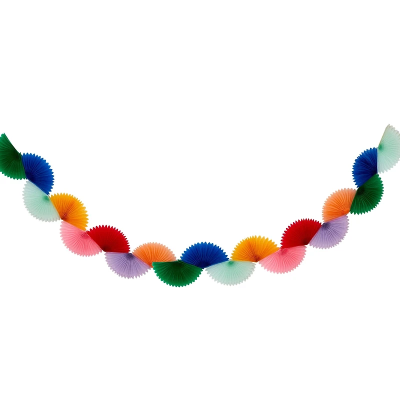 Rainbow Honeycomb Fan Garland