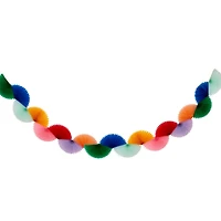 Rainbow Honeycomb Fan Garland