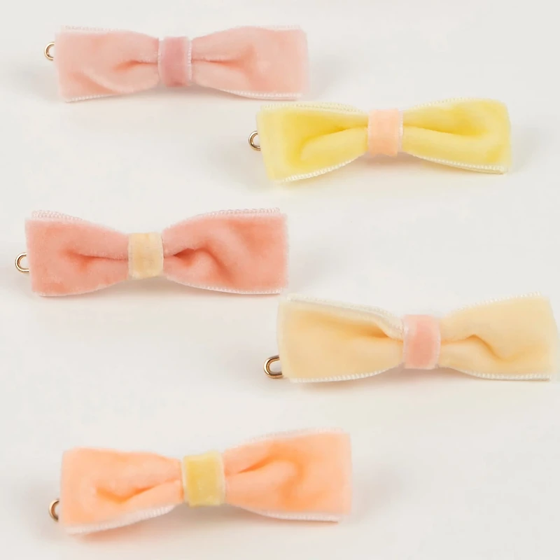 Mini Pinces à Noeuds en Velours Pastel