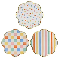 Assiettes à Dessert (8) - Motifs Colorés