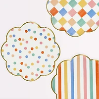 Assiettes à Dessert (8) - Motifs Colorés