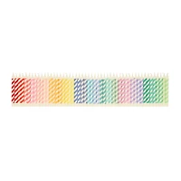 Rainbow Striped Mini Candles (50)