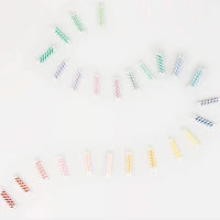 Rainbow Striped Mini Candles (50)