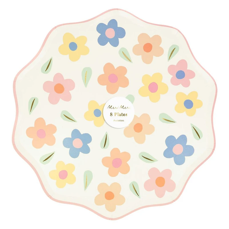 Happy Flowers Dinner Plates (8)