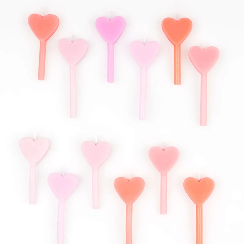 Pink Heart Candles
