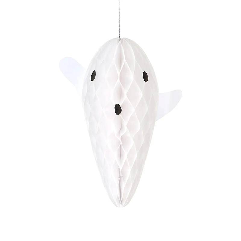Hanging Honeycomb Ghost Decorations (x 6)